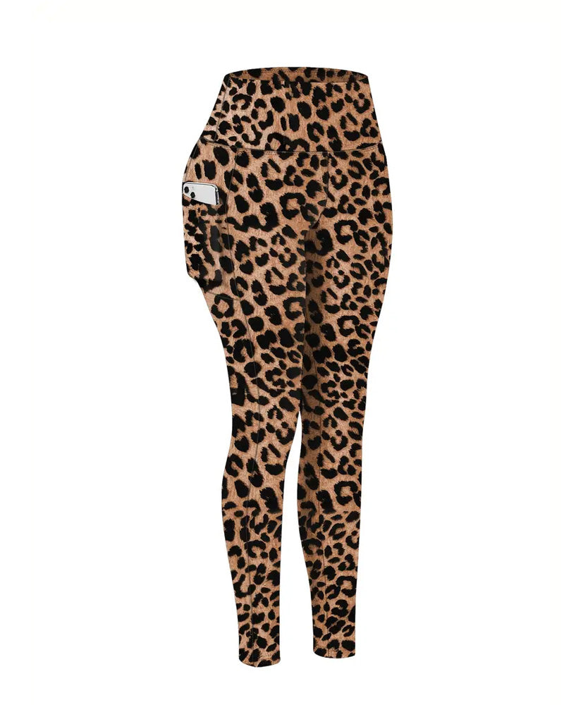 Women's High Waist Elastic Pocket Yoga Tights