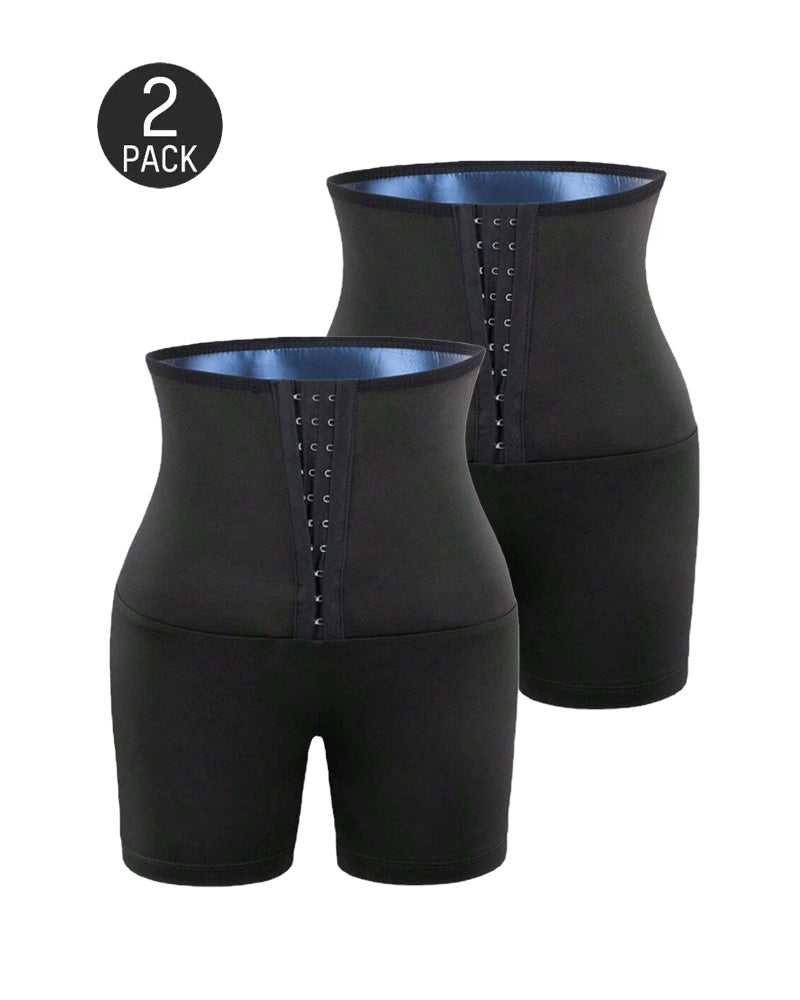 Women's Sauna Body Shaping Compression High Waist Fitness Sports Shorts