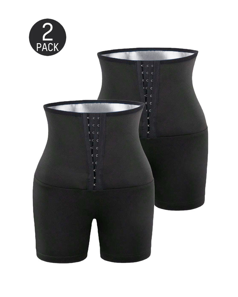 Women's Sauna Body Shaping Compression High Waist Fitness Sports Shorts