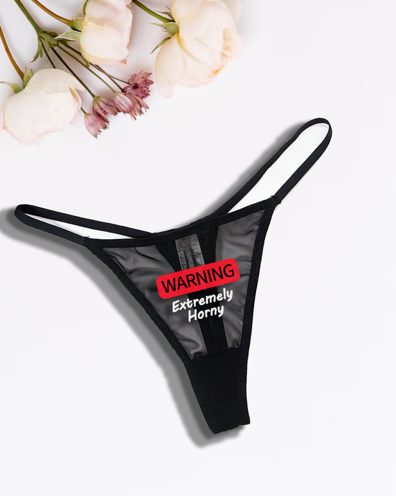 Low Rise T-back Mesh Panties
