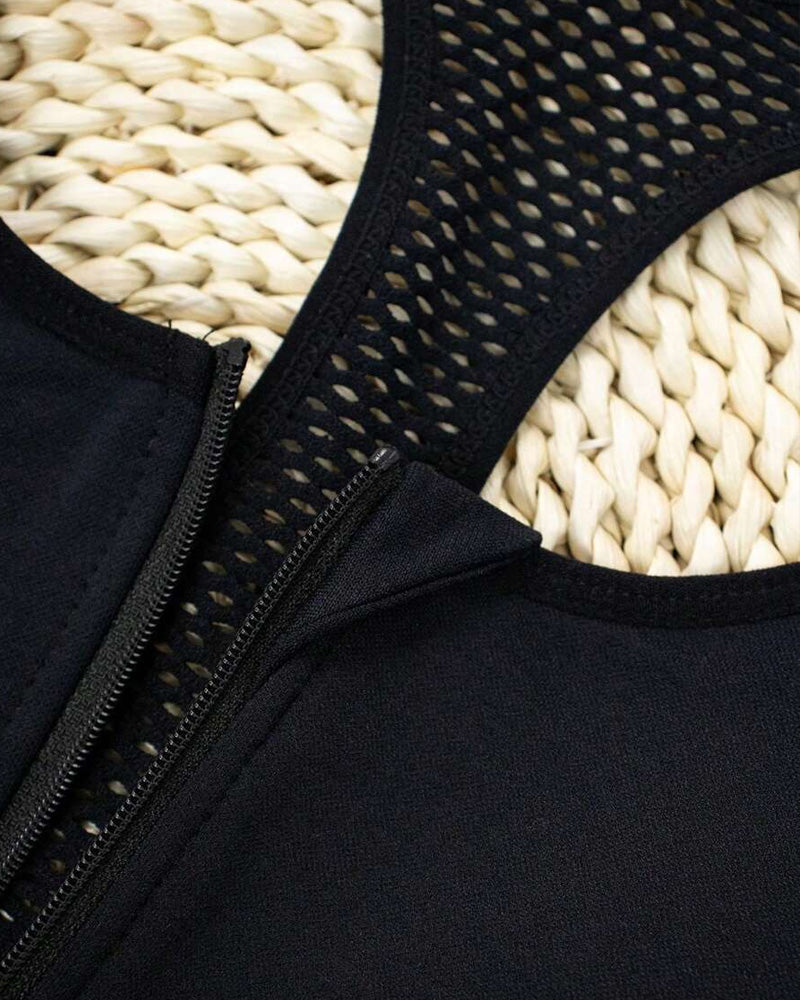 Women's Zipper Padded Seamless Elastic Sports Bra