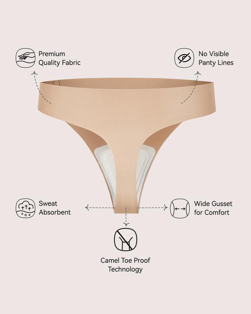 Seamless Camel Toe Cover Thongs (5 PACK)