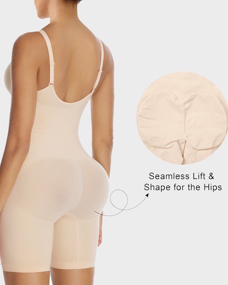 Tummy Control Zipper Bodysuit Shapewear