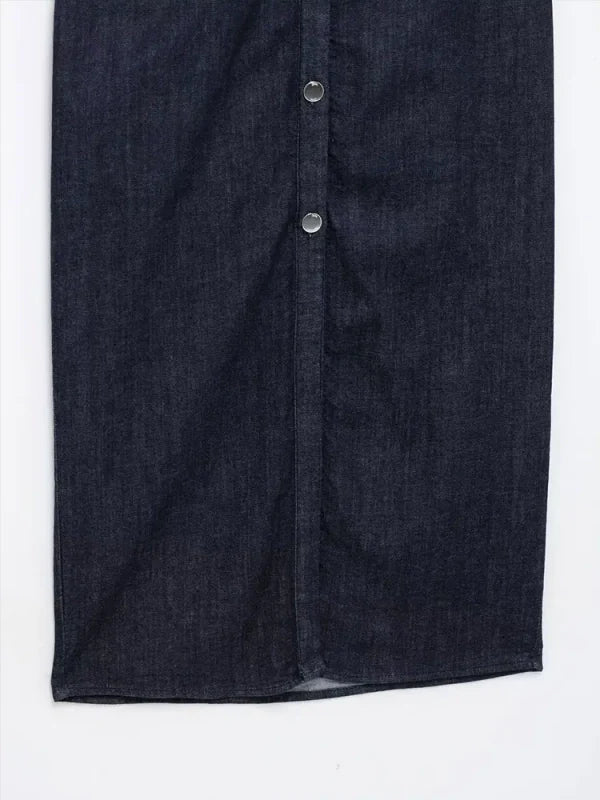 Denim Midi Dress - Day to Night Glam!