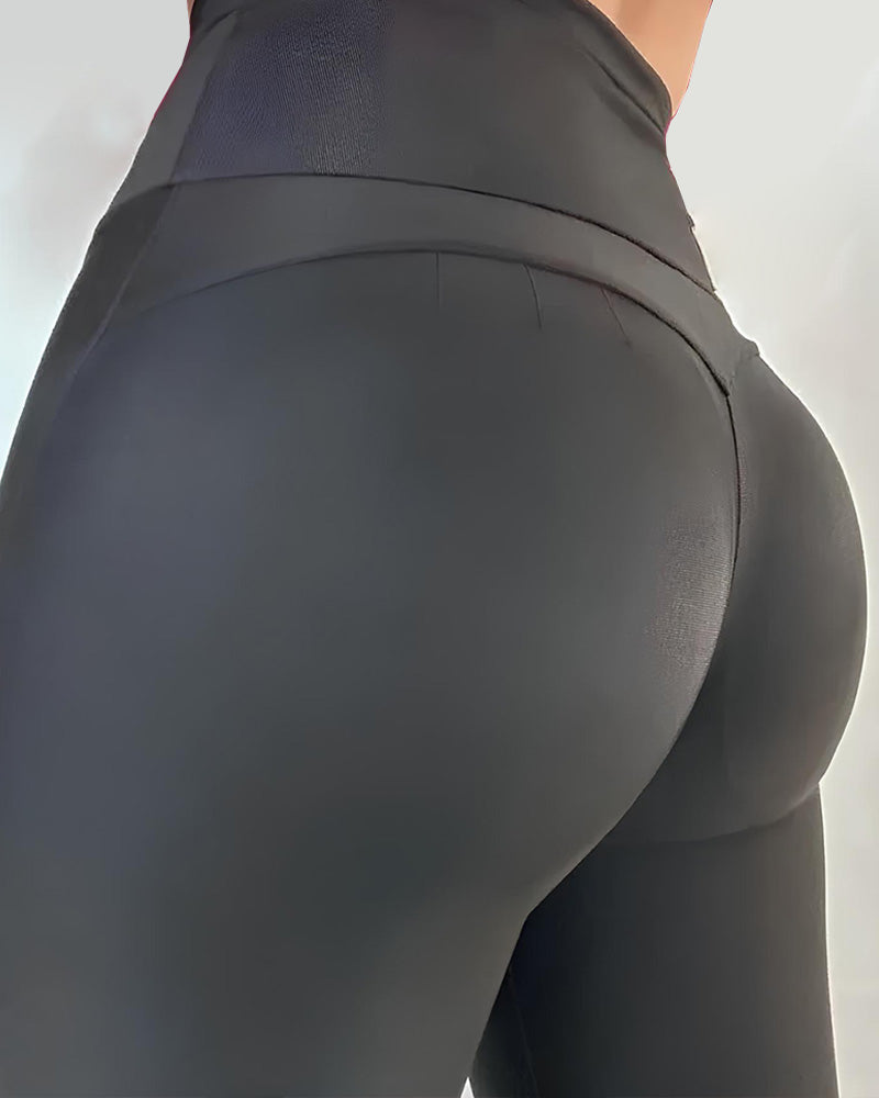 High-Waisted Tummy-Controlling Buttocks-Lifting Body-Shaping Leggings