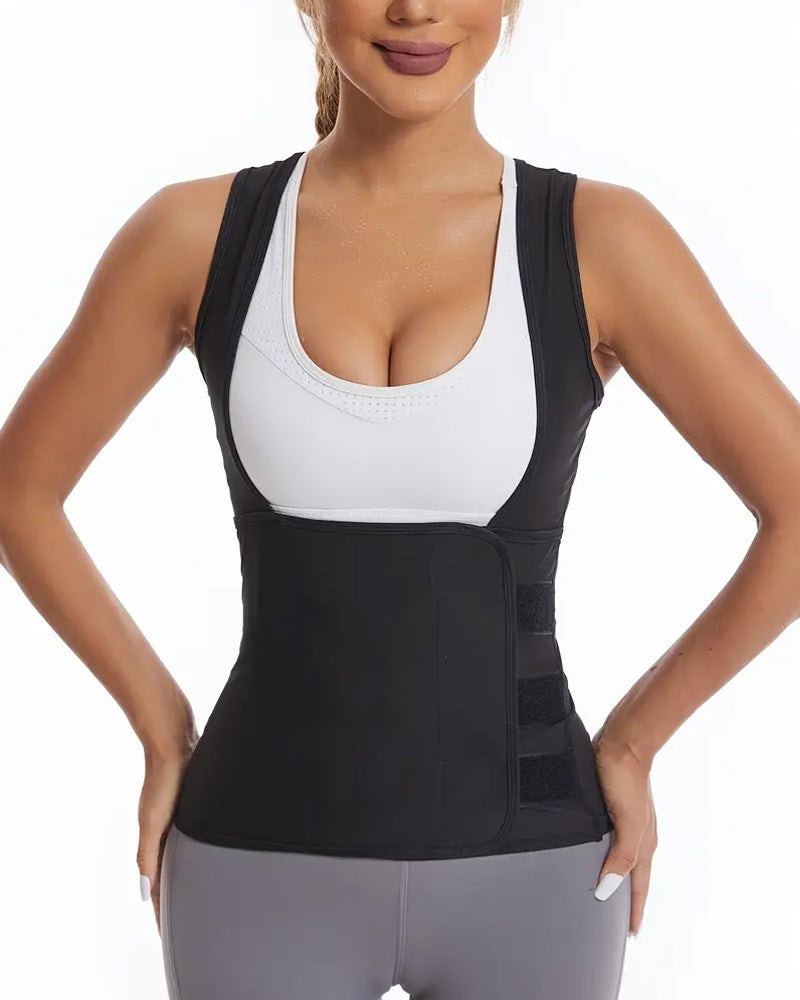 Sweat-Wicking High Waist Abdomen Shaping Sports Fitness Vest