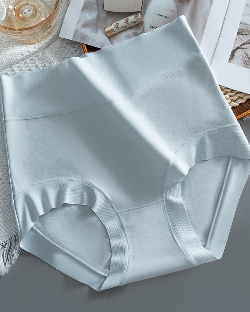 5-Pack Pure Cotton High Waist Seamless Antibacterial Breathable Crotch Briefs