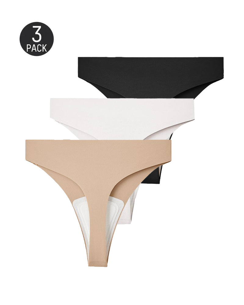 Women's Cameltoe Proof Seamless Shaping Thong Briefs