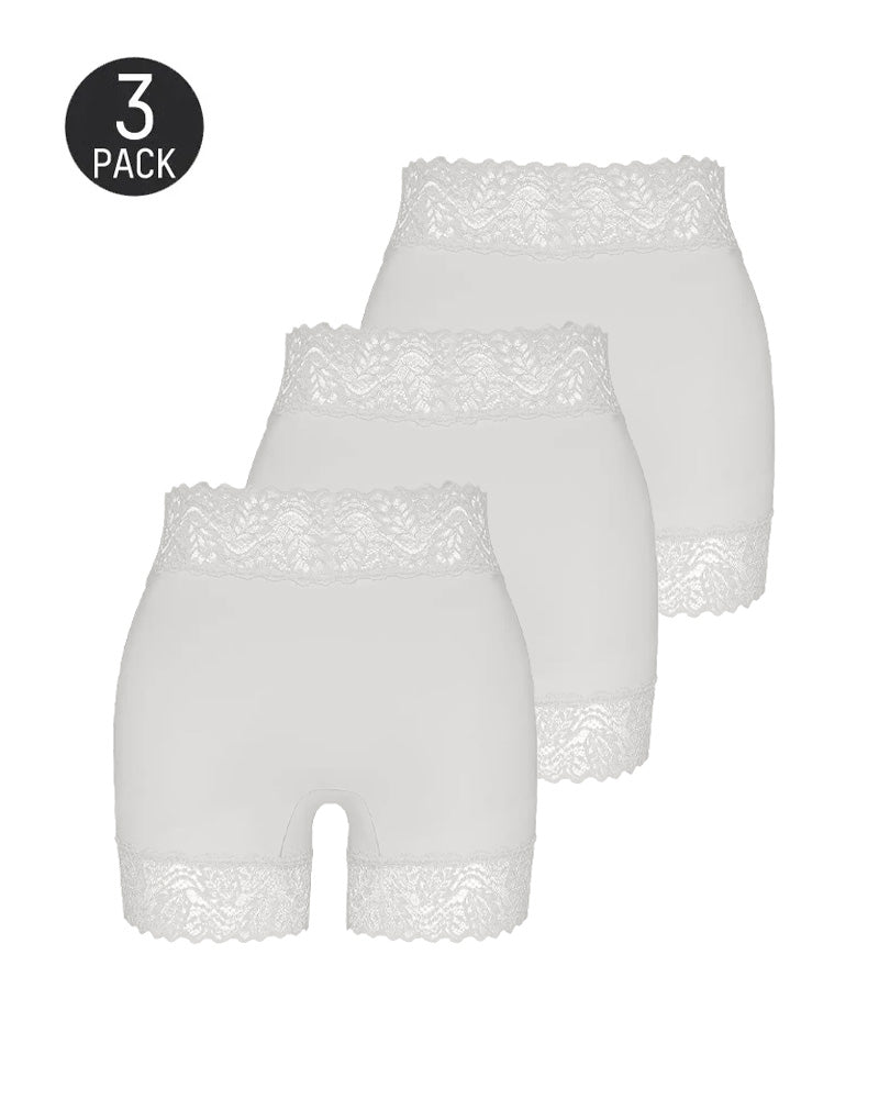Mid-Rise Seamless Breathable Lace Boxer Shorts