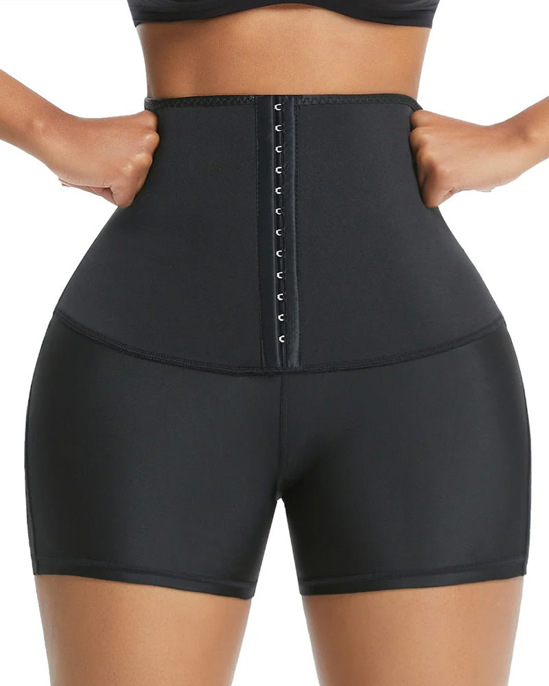 Women's Sauna Body Shaping Compression High Waist Fitness Sports Shorts
