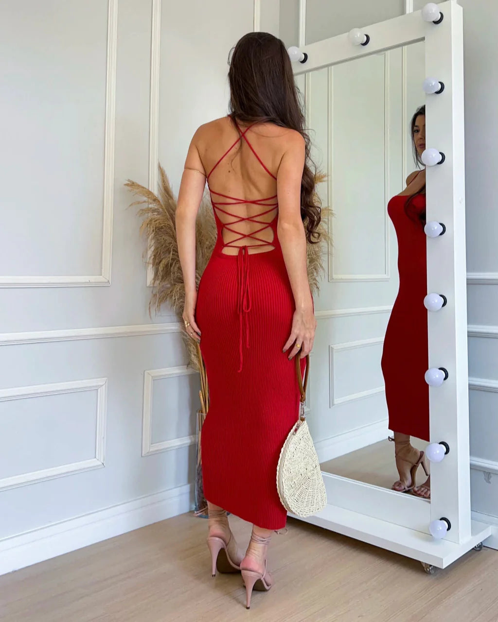 Aurora Listrado Tricot Dress