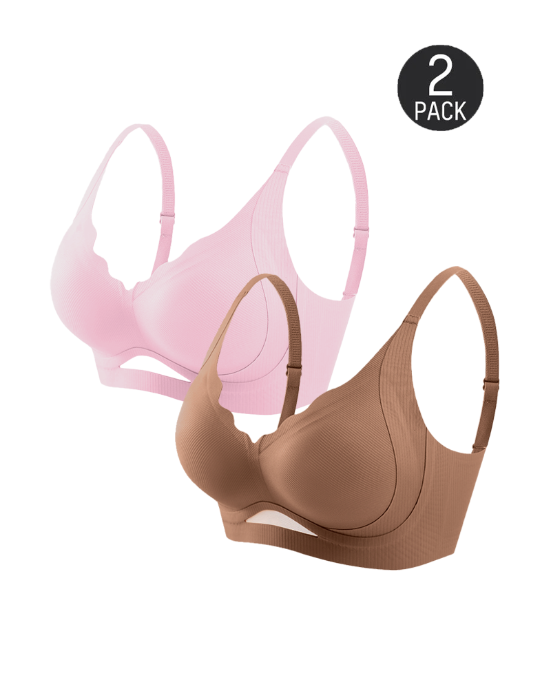 Scalloped Wireless Bras with  Mesh