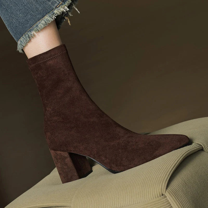 Tylia Genuine Suede Boots - Everyday Elegance
