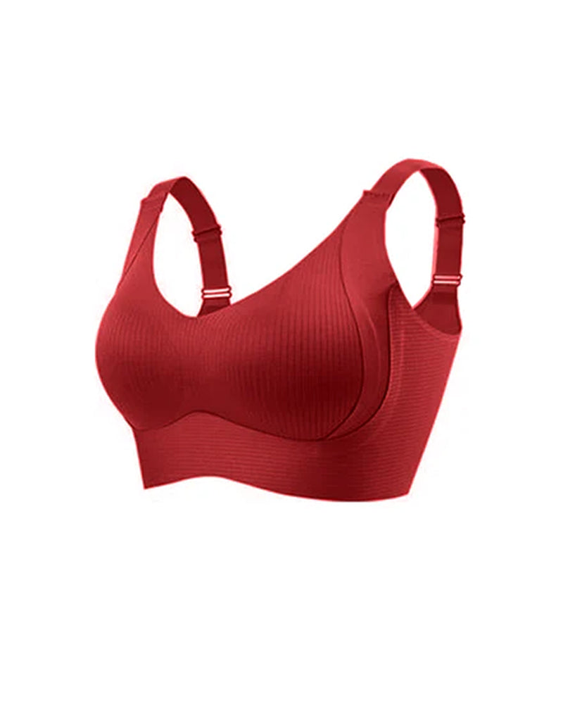 Women's Solid Color Four Rows Adjustable Wireless Bras