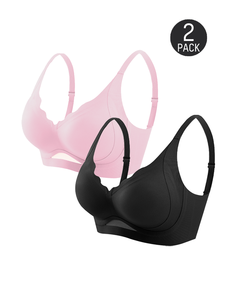 Scalloped Wireless Bras with  Mesh
