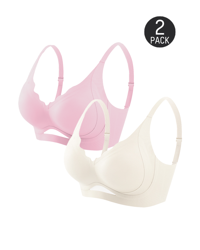 Scalloped Wireless Bras with  Mesh