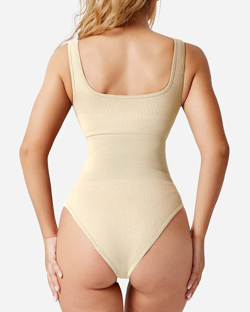 Women's Ribbed Sleeveless Bodycon Bodysuit