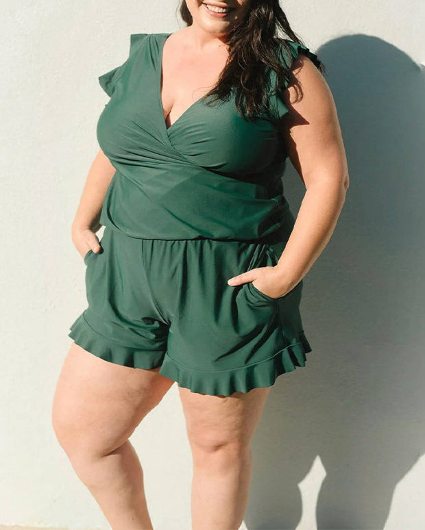 Built-in Bra Swim Romper