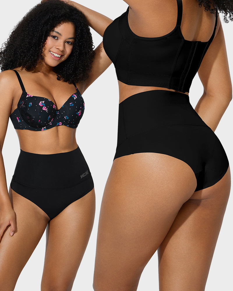 3-Pack High Waisted Tummy Control Brief Panties