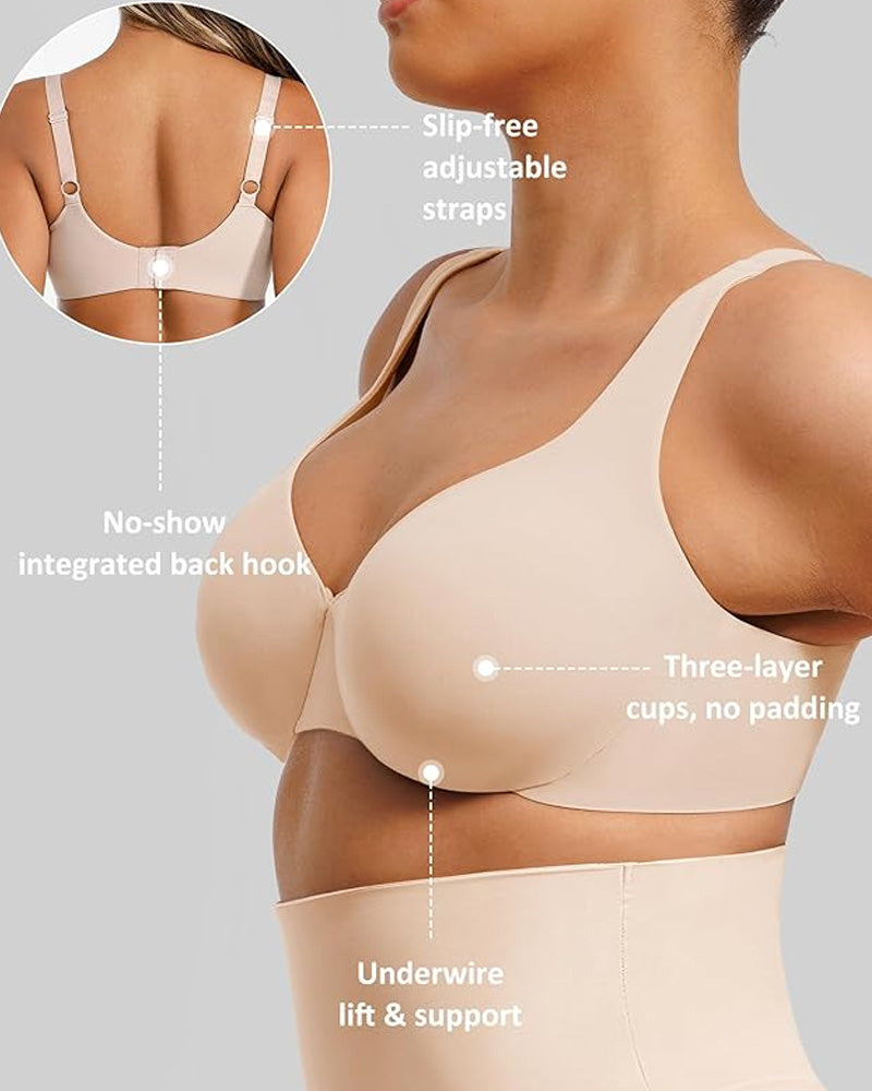 Women's Comfort Wire-Free Wire-Free Plus Size Full Coverage Seamless Everyday Bra