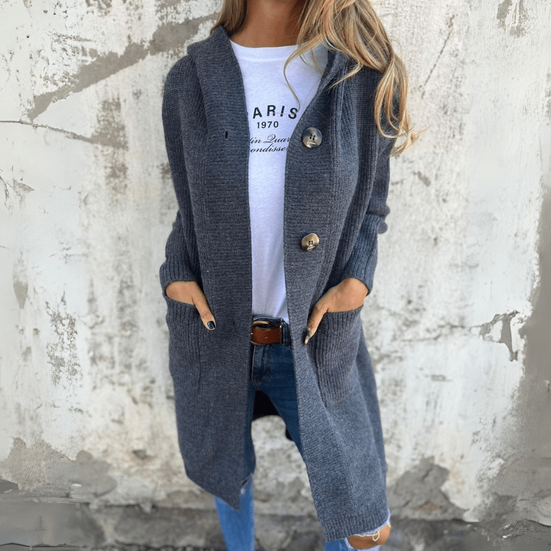 Lorène™ | Elegant Long Women’s Cardigan
