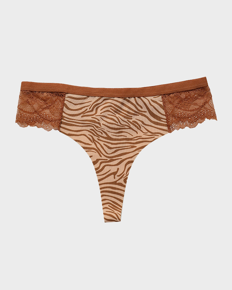 Floralshe®Seamless Comfort Lace Thong Panty