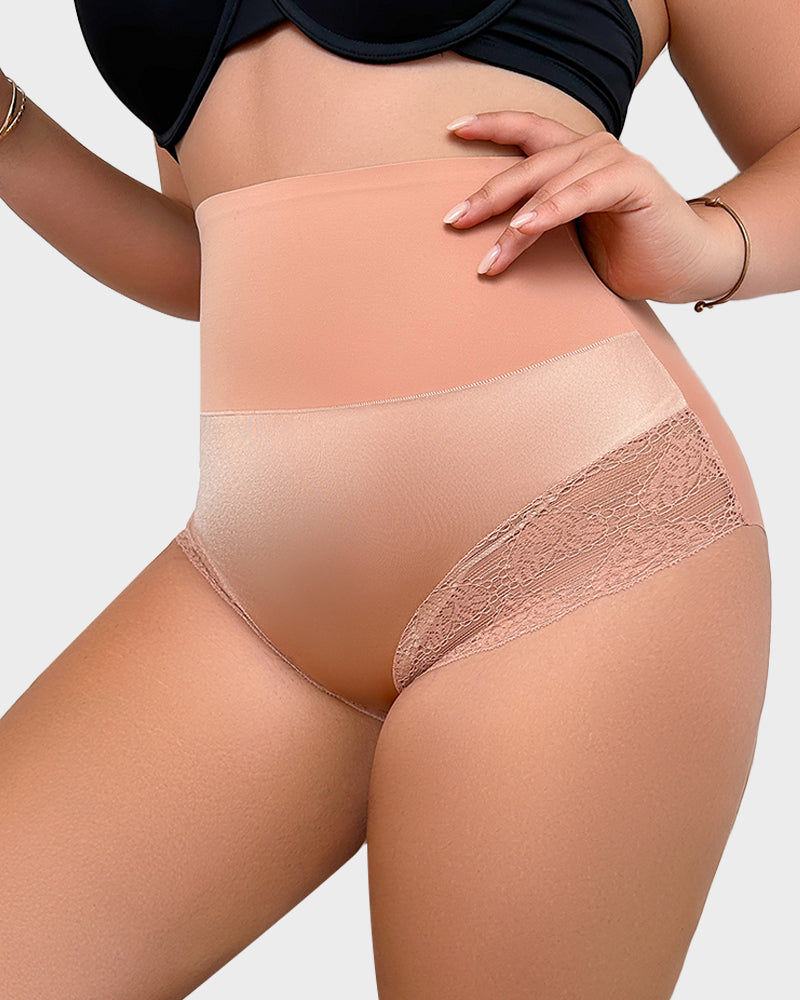 Floralshe® Lace-Trim Shaping Brief Panty