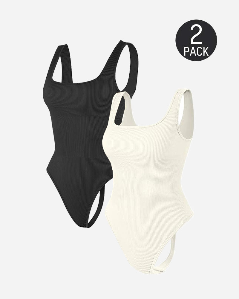 Women's Ribbed Sleeveless Bodycon Bodysuit