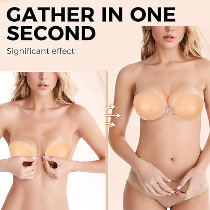Invisible Push Up Reusable Silicone Strapless Adhesive Bra