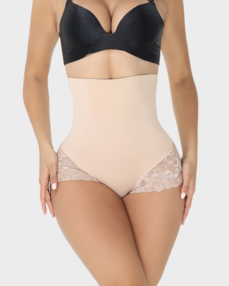 Floralshe® Ultra High Waist Lace Shaping Brief