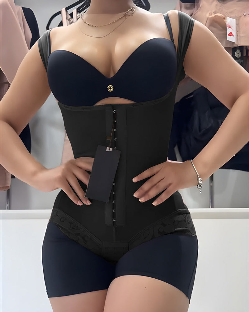 Women's Tummy-Controlling Buttocks-Lifting Lace Patchwork One-Piece Body Shaper