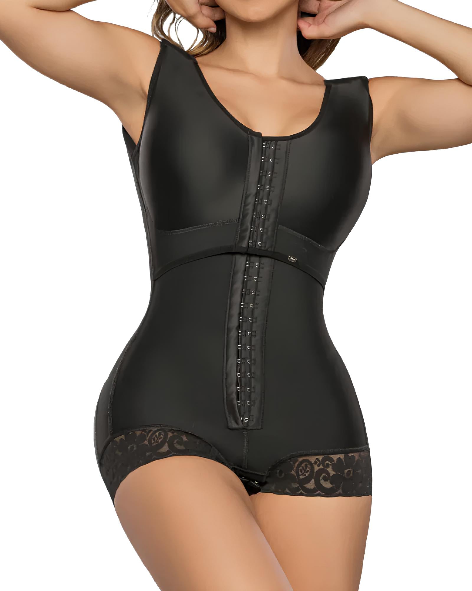 Women's Hook and Eye Bust Support Tummy Control One-Piece Triangle Shaper