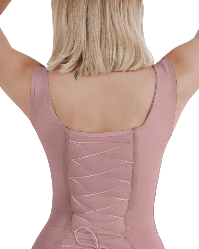 Women's Sexy Back Lace-up Seamless Tummy Control Bodysuit