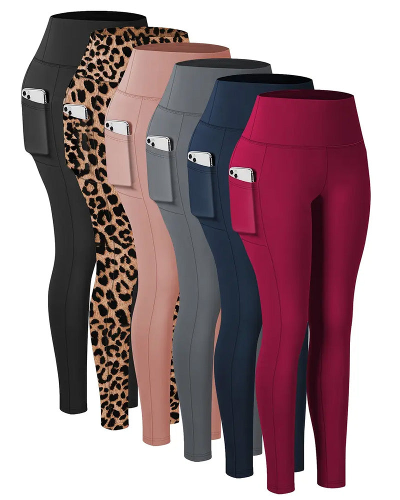 Women's High Waist Elastic Pocket Yoga Tights